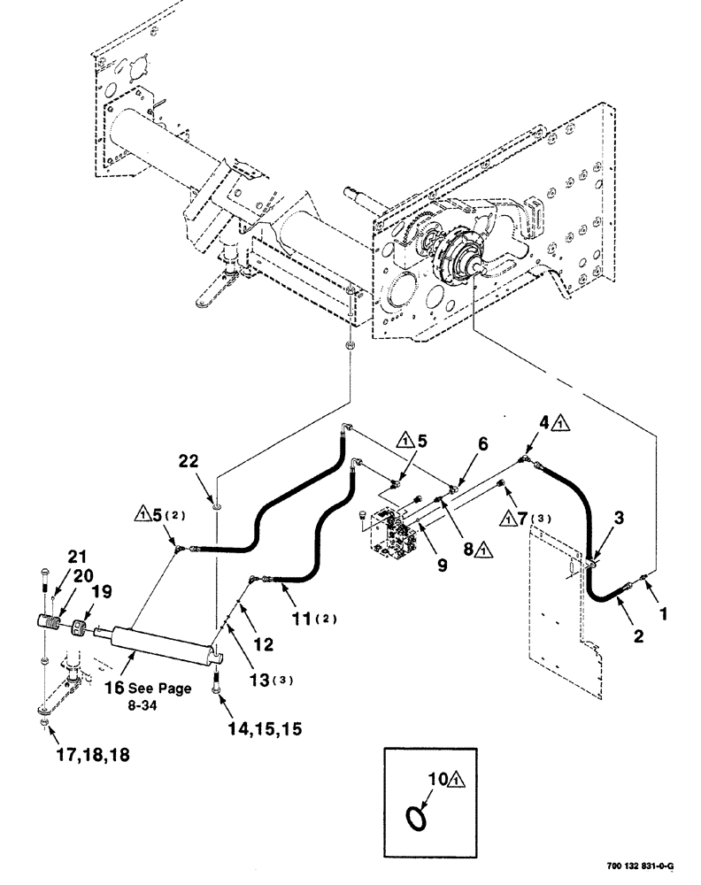 Схема запчастей Case IH RS561A - (8-032) - HYDRAULIC ASSEMBLY,  THREADER (07) - HYDRAULICS