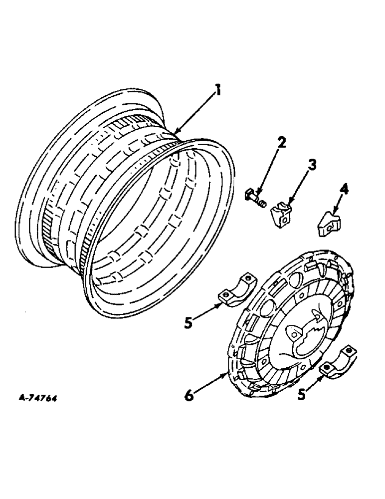 Схема запчастей Case IH 2706 - (L-06) - WHEELS AND WHEEL WEIGHTS, REAR WHEELS, FARMALL TRACTORS EXCEPT HI-CLEAR Wheels & Wheel Weights