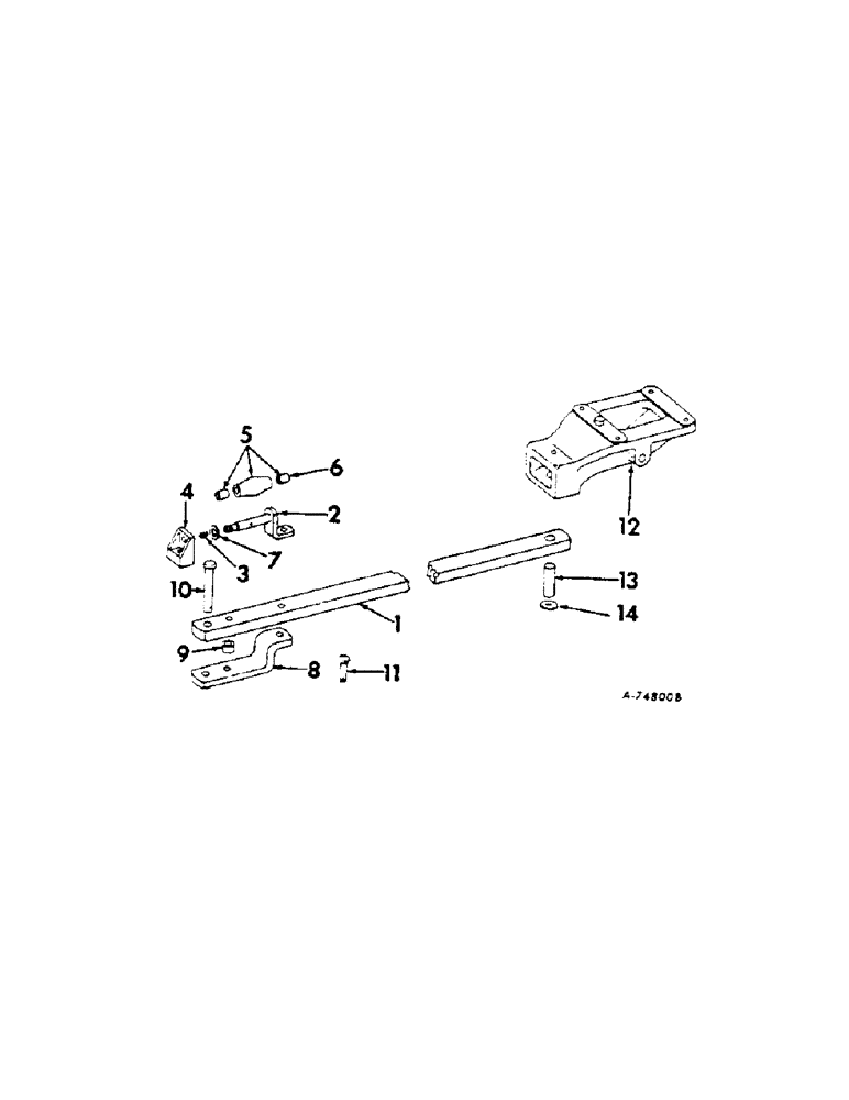 Схема запчастей Case IH 2806 - (K-02[A]) - DRAWBARS AND HITCHES, SWINGING DRAWBAR TRACTORS WITH VERTICALLY ADJUSTABLE DRAWBARS Drawbars & Hitches