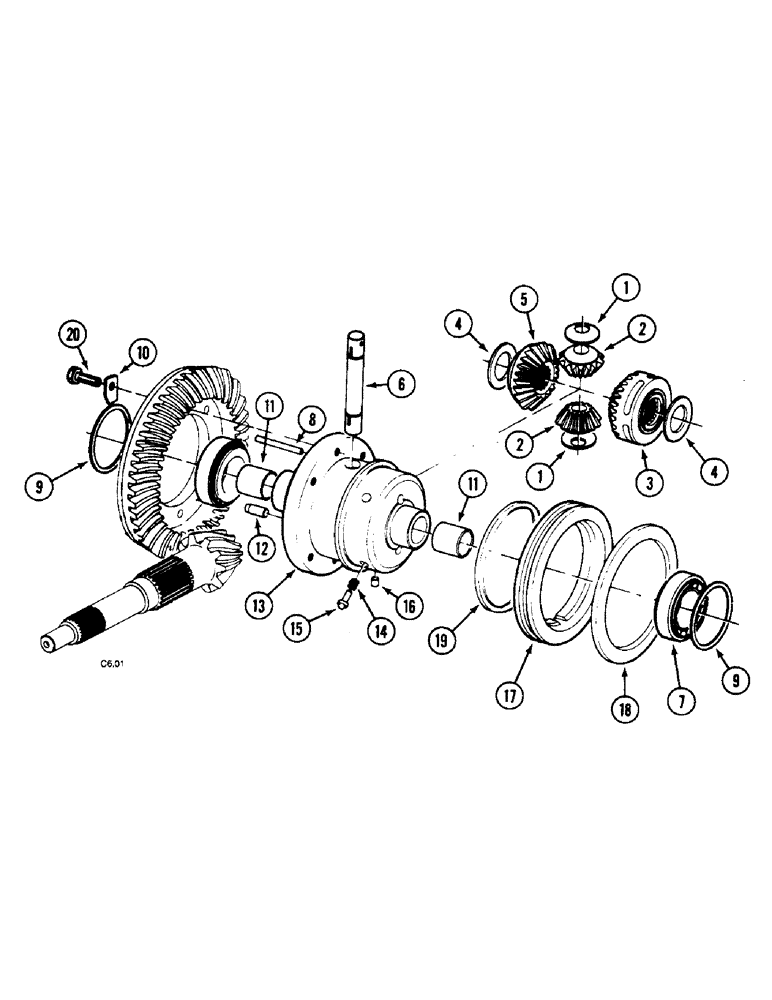 Схема запчастей Case IH 2150 - (6-038) - REAR DIFFERENTIAL (06) - POWER TRAIN