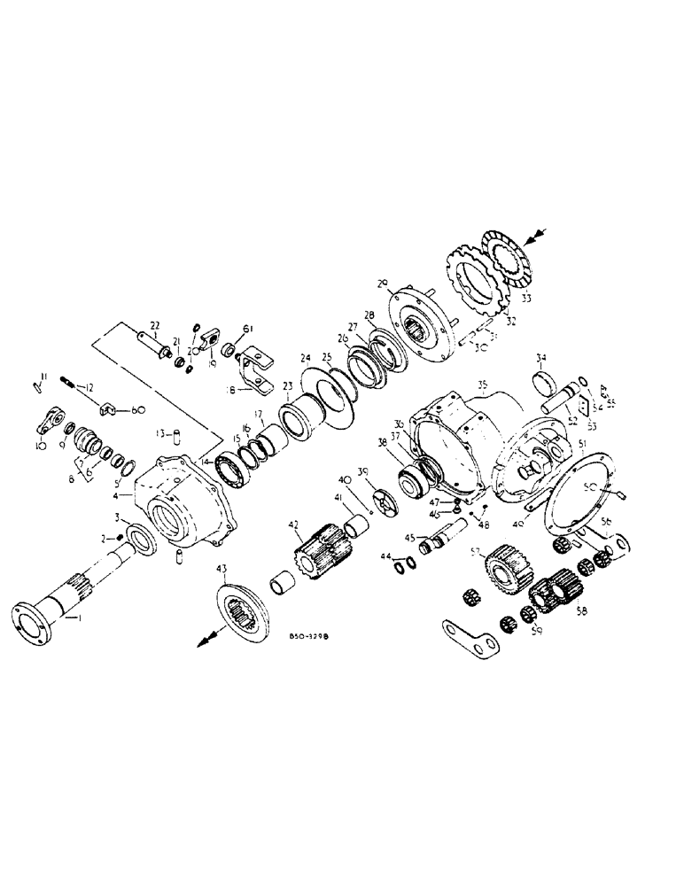 Схема запчастей Case IH 584 - (07-66) - PTO CLUTCH AND DRIVE, ALL WHEEL DRIVE, ZF AXLE (04) - Drive Train