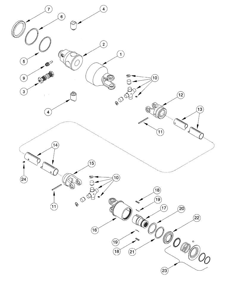 Схема запчастей Case IH 420 TIER 3 - (09A-08) - DRIVE SHAFT - MAIN DRUM, 5 ROW NARROW LEFT HAND (IF EQUIPPED) (13) - PICKING SYSTEM