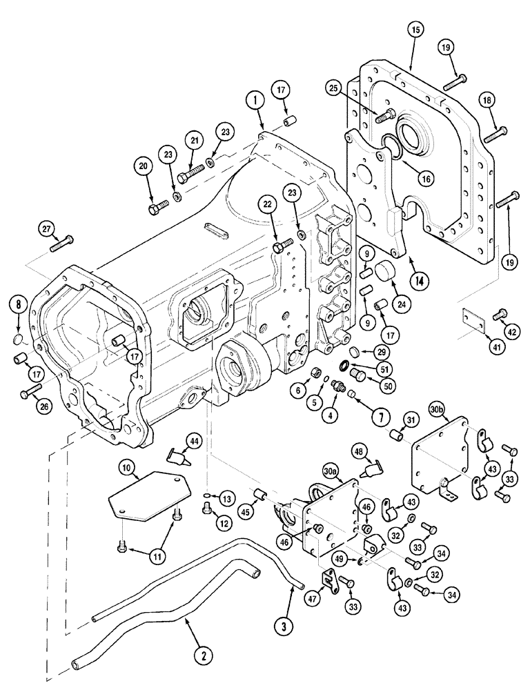 Схема запчастей Case IH MX170 - (06-01) - TRANSMISSION HOUSING AND BEARING CARRIER (21) - TRANSMISSION