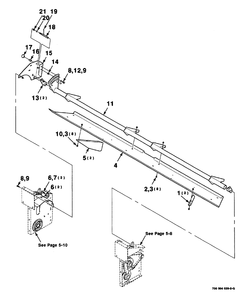 Схема запчастей Case IH 525 - (05-006) - HAY CONDITIONER ASSEMBLY (58) - ATTACHMENTS/HEADERS