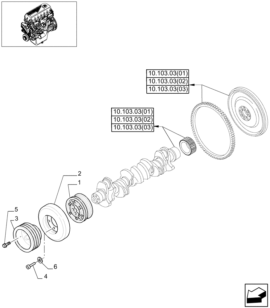 Схема запчастей Case IH 7120 - (10.110.01[01]) - DAMPER - 7120/7120(LA) (10) - ENGINE