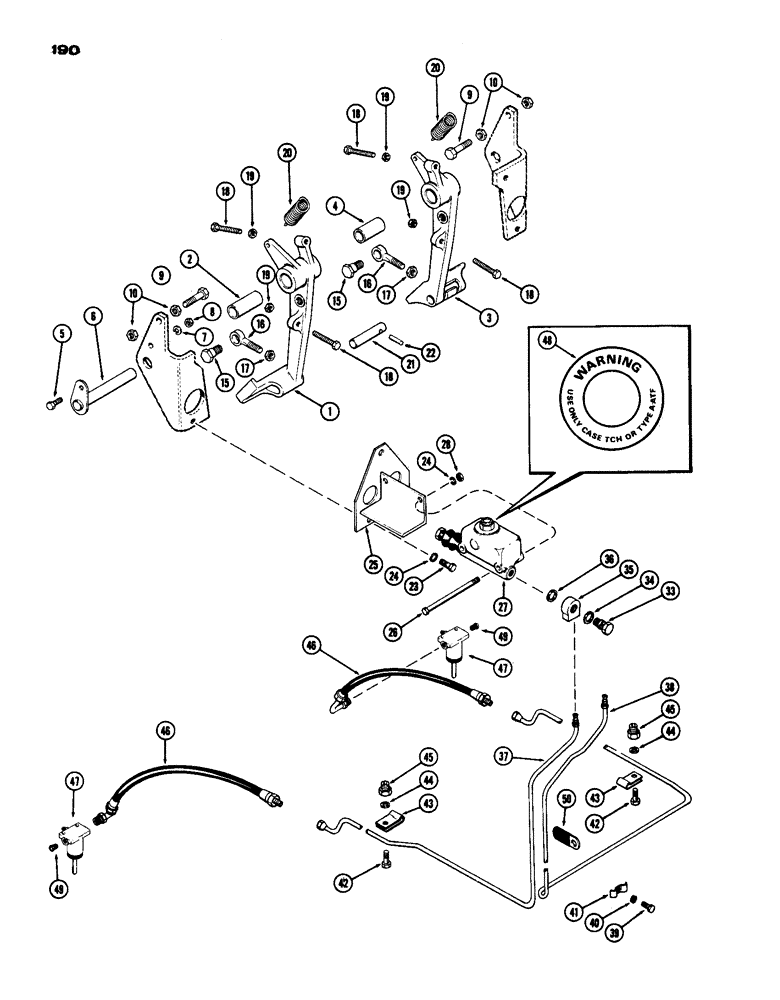 Схема запчастей Case IH 770 - (190) - HYDRAULIC BRAKE SYSTEM (07) - BRAKES