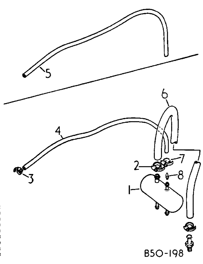 Схема запчастей Case IH 884 - (04-03) - BRAKE RESERVOIR AND HOSES, SERIAL NO. 1029 AND ABOVE (5.1) - BRAKES