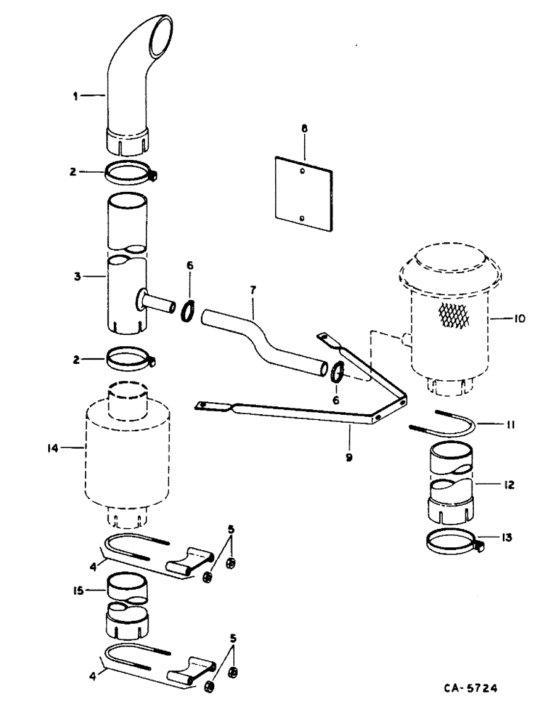 Схема запчастей Case IH 1440 - (12-05) - POWER, ASPIRATED PRE-CLEANER PRE-SCREENER, FOR USE WITH SPARK ARRESTER Power