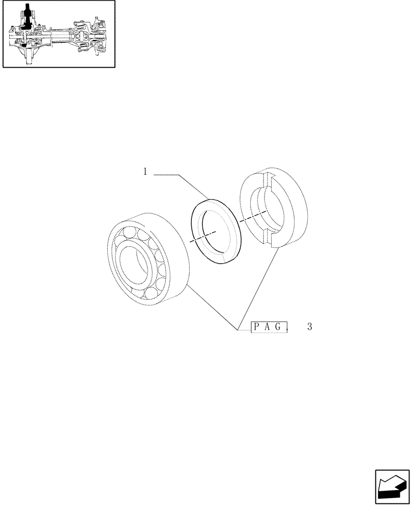 Схема запчастей Case IH MXM190 - (1.40.0/06[04]) - 4WD FRONT AXLE - BEVEL GEAR PAIR (04) - FRONT AXLE & STEERING