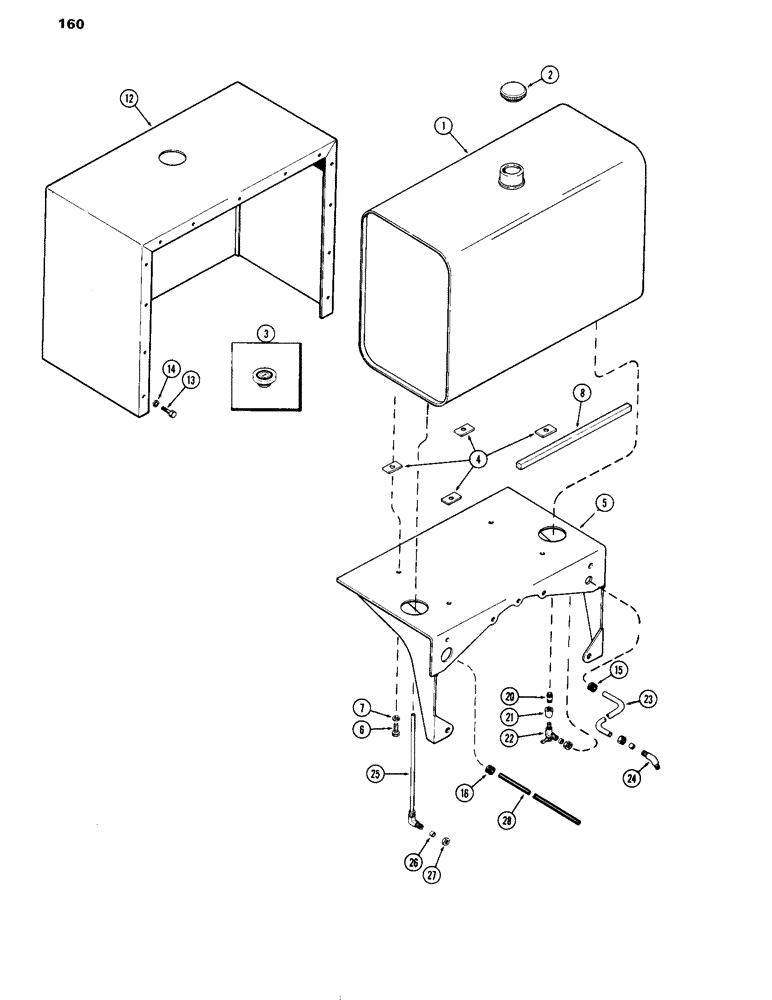 Схема запчастей Case IH 504DTI - (160) - FUEL TANK, B (10) - ENGINE