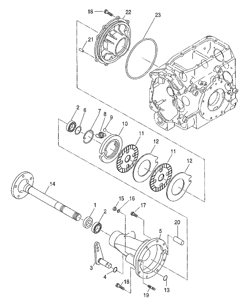 Схема запчастей Case IH DX24E - (05.01.02) - BRAKE & WHEEL SHAFT CASE, RH (05) - REAR AXLE