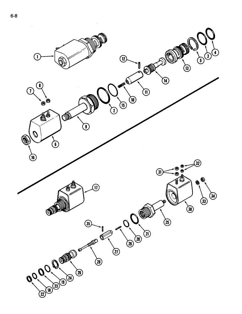 Схема запчастей Case IH 3594 - (6-008) - SOLENOID ASSEMBLY (06) - POWER TRAIN