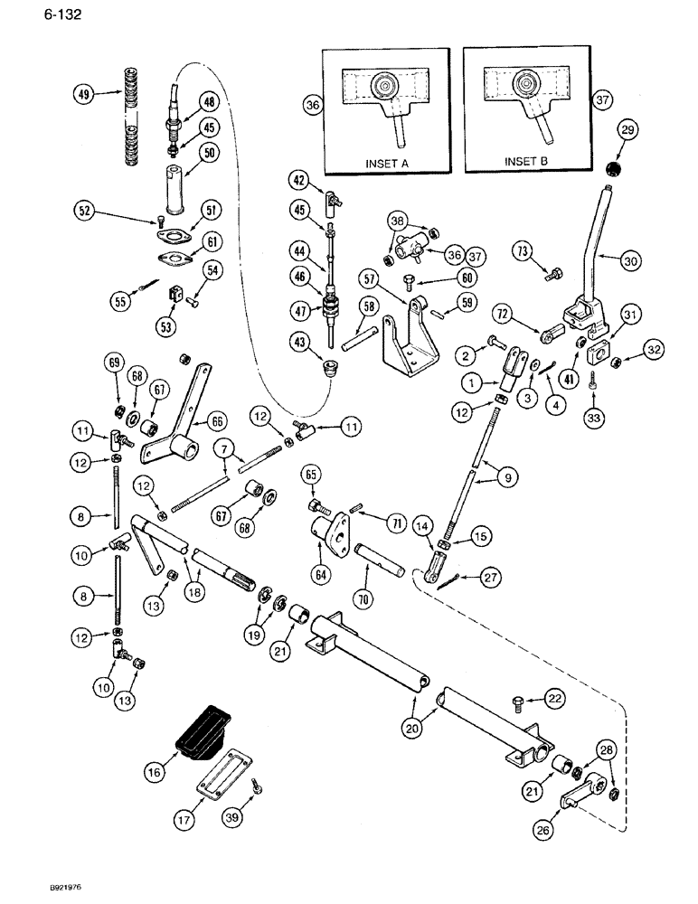 Схема запчастей Case IH 7110 - (6-132) - TRANSMISSION SHIFT CONTROL, PRIOR TO P.I.N. JJA0018865 (06) - POWER TRAIN