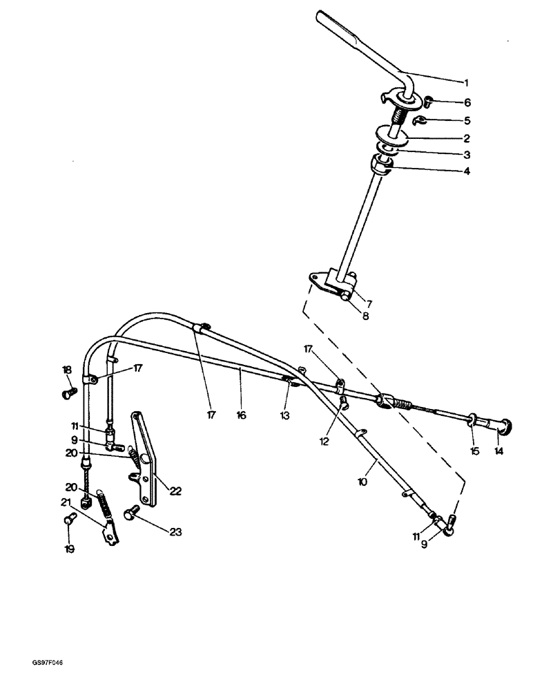 Схема запчастей Case IH 885 - (3-16) - ENGINE THROTTLE AND STOP CONTROLS, 885 NARROW TRACTORS (03) - FUEL SYSTEM