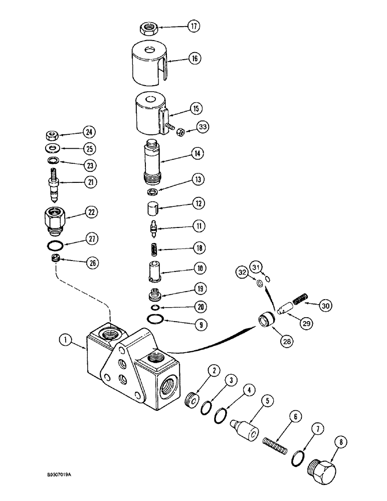 Схема запчастей Case IH 1644 - (8-40) - HEADER LIFT VALVE (07) - HYDRAULICS