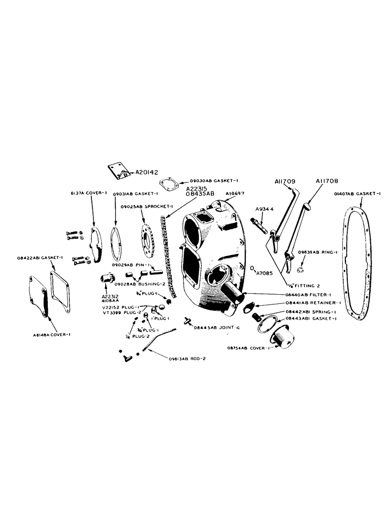 Схема запчастей Case IH 940 - (2-108) - HYDRAULIC CONTROL UNIT, MAIN HOUSING AND PUMP DRIVE (08) - HYDRAULICS