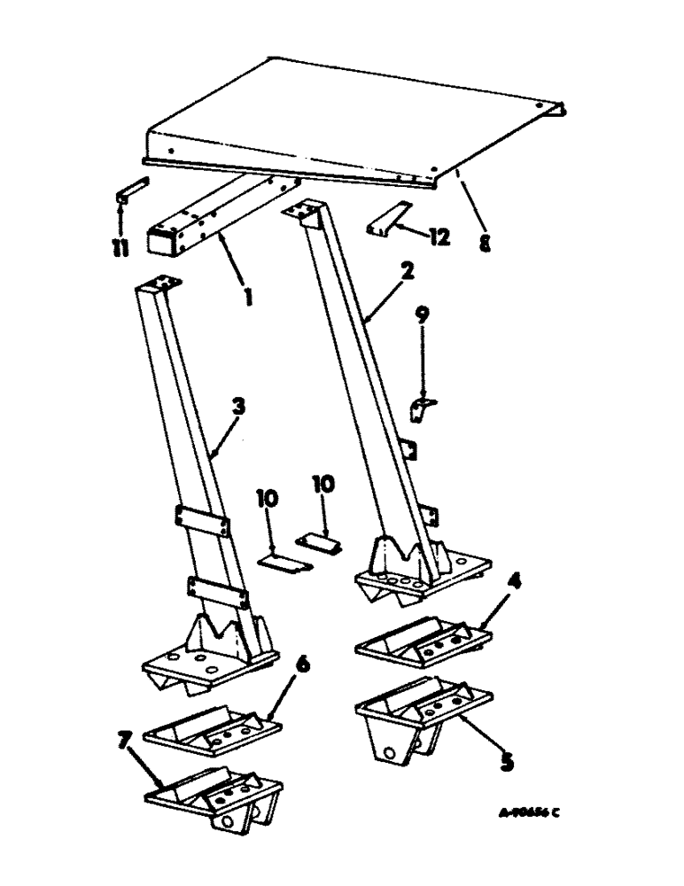 Схема запчастей Case IH 1256 - (N-19) - PARTS ACCESSORIES AND ATTACHMENTS, PROTECTIVE FRAME Accessories & Attachments