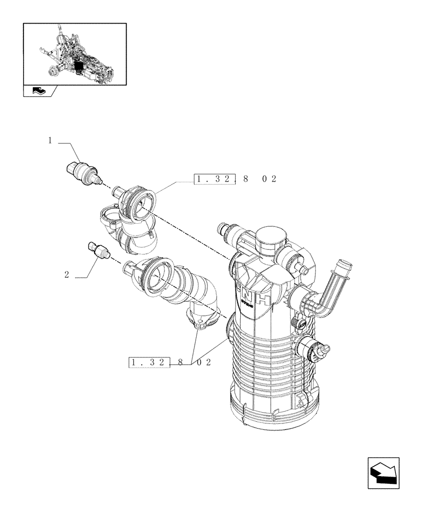 Схема запчастей Case IH PUMA 155 - (1.75.0[10]) - OIL FILTER SWITCH (06) - ELECTRICAL SYSTEMS