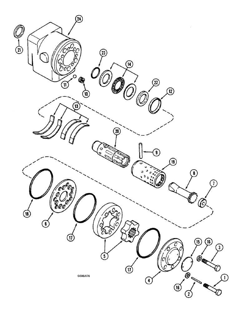 Схема запчастей Case IH 1660 - (5-08) - STEERING HAND PUMP (04) - STEERING