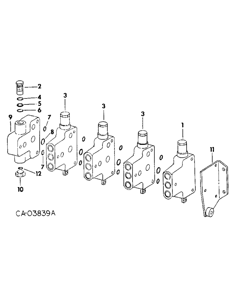 Схема запчастей Case IH 4786 - (10-19) - HYDRAULICS, VALVE BANK ASSEMBLY (07) - HYDRAULICS