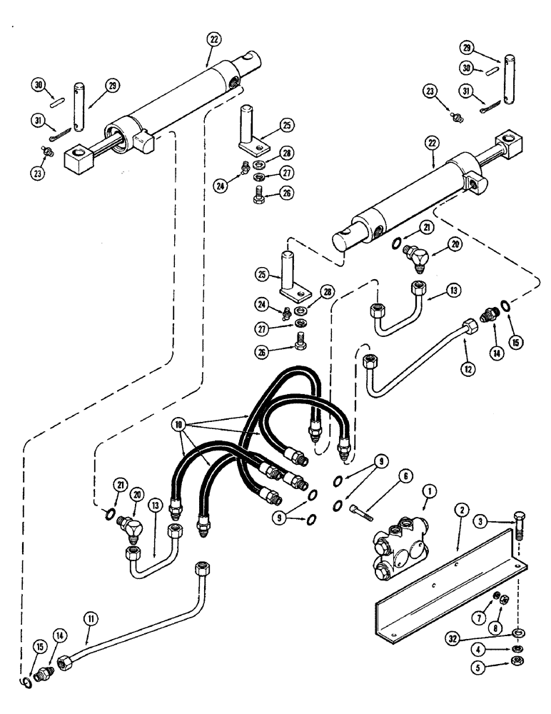 Схема запчастей Case IH 2470 - (156) - REAR HYDRAULIC STEERING, CONTD (05) - STEERING