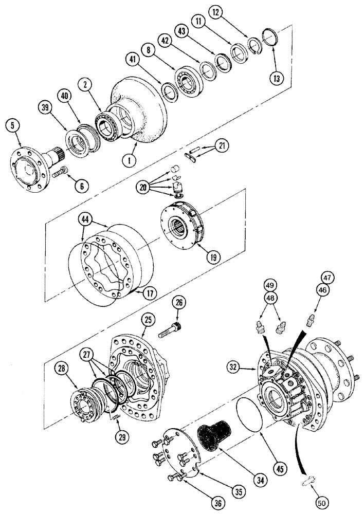 Схема запчастей Case IH 2366 - (05-27) - MOTOR ASSY - WHEEL DRIVE - POWER GUIDE AXLE (04) - STEERING