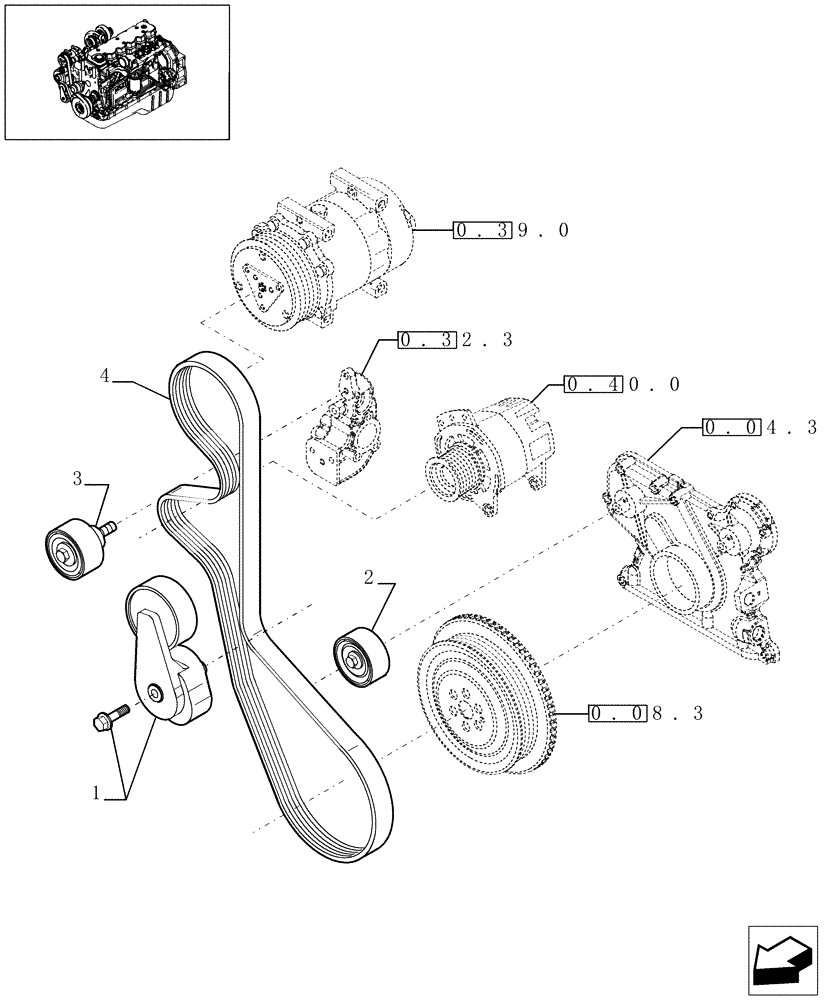 Схема запчастей Case IH F4HE9684D J101 - (0.34.0[01]) - WATER PUMP - CONTROL (504193920) 