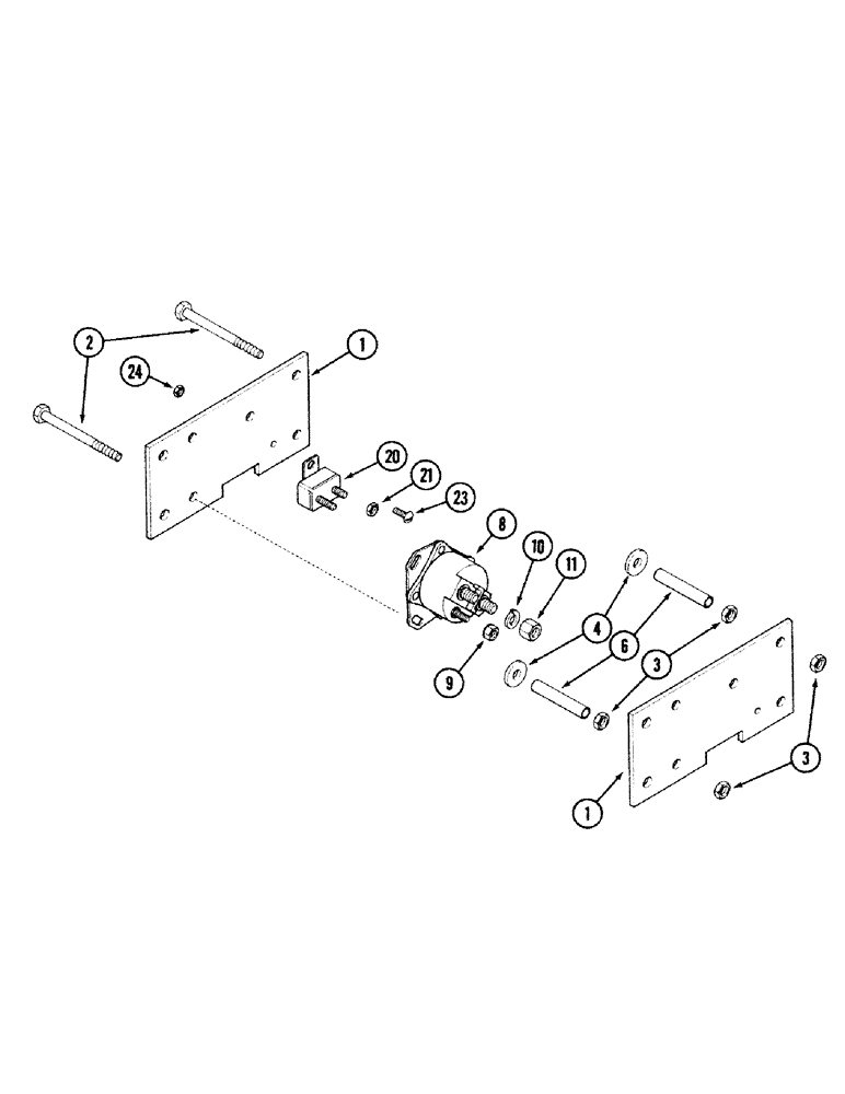 Схема запчастей Case IH 2594 - (4-30) - SOLENOID AND CIRCUIT BREAKER, P.I.N. 9944363 AND AFTER (04) - ELECTRICAL SYSTEMS