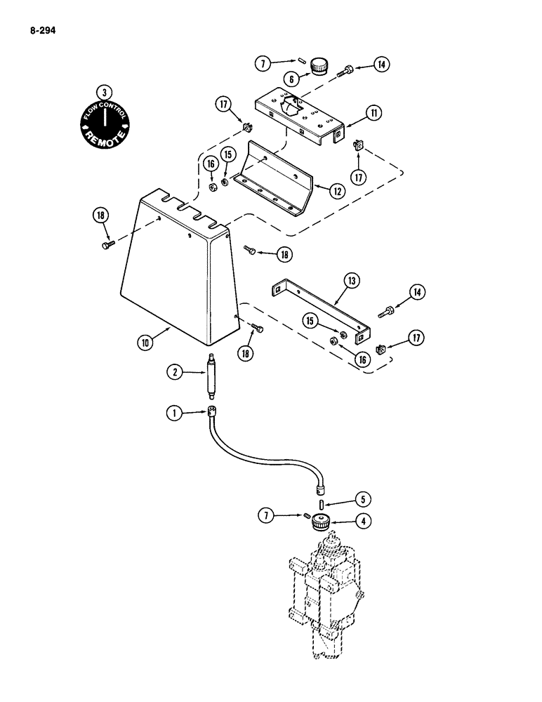 Схема запчастей Case IH 2094 - (8-294) - REMOTE HYDRAULICS, REMOTE FLOW CONTROL KITS (08) - HYDRAULICS