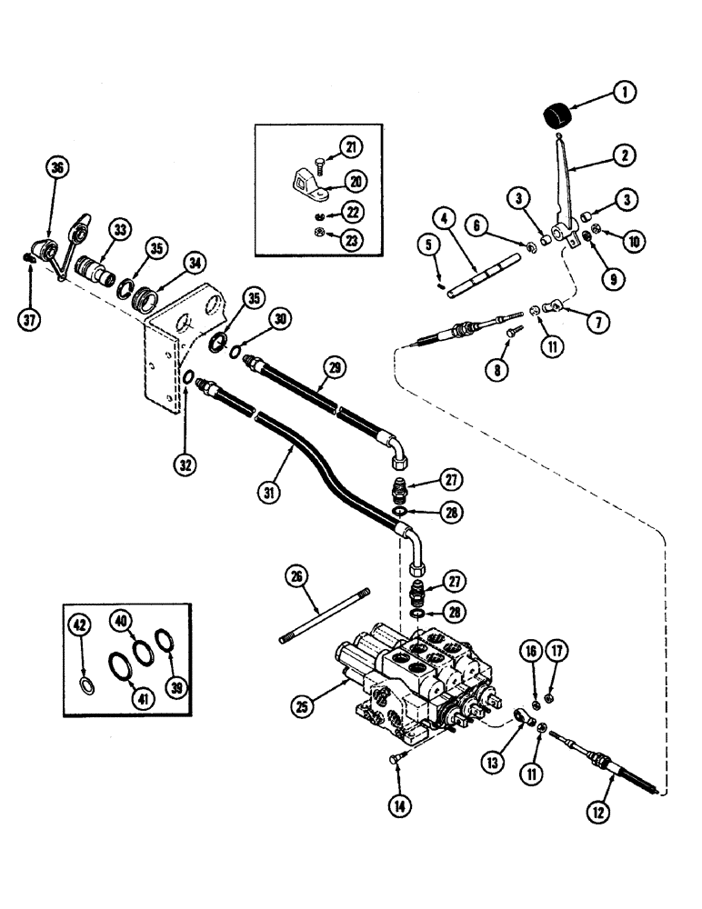 Схема запчастей Case IH 4890 - (8-296) - REMOTE HYDRAULIC ATTACHMENT, THIRD CIRCUIT, PRIOR TO P.I.N. 8860450 (08) - HYDRAULICS