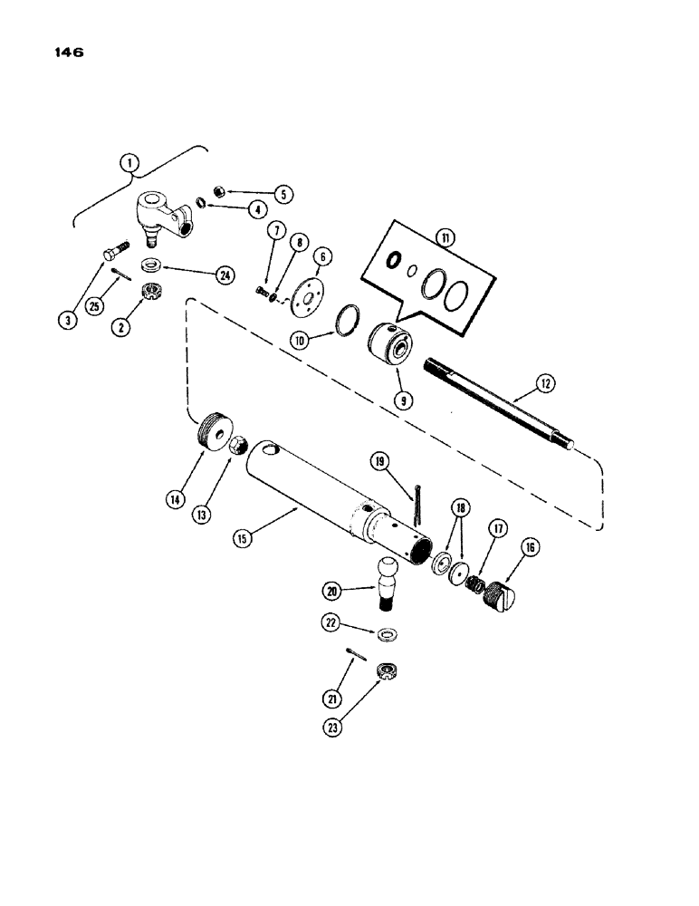 Схема запчастей Case IH 1200 - (146) - STEERING CYLINDER (05) - STEERING