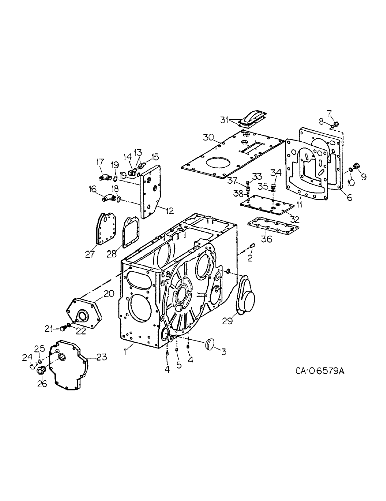 Схема запчастей Case IH 4786 - (07-14) - DRIVE TRAIN, FRONT AXLE CENTER FRAME (04) - Drive Train