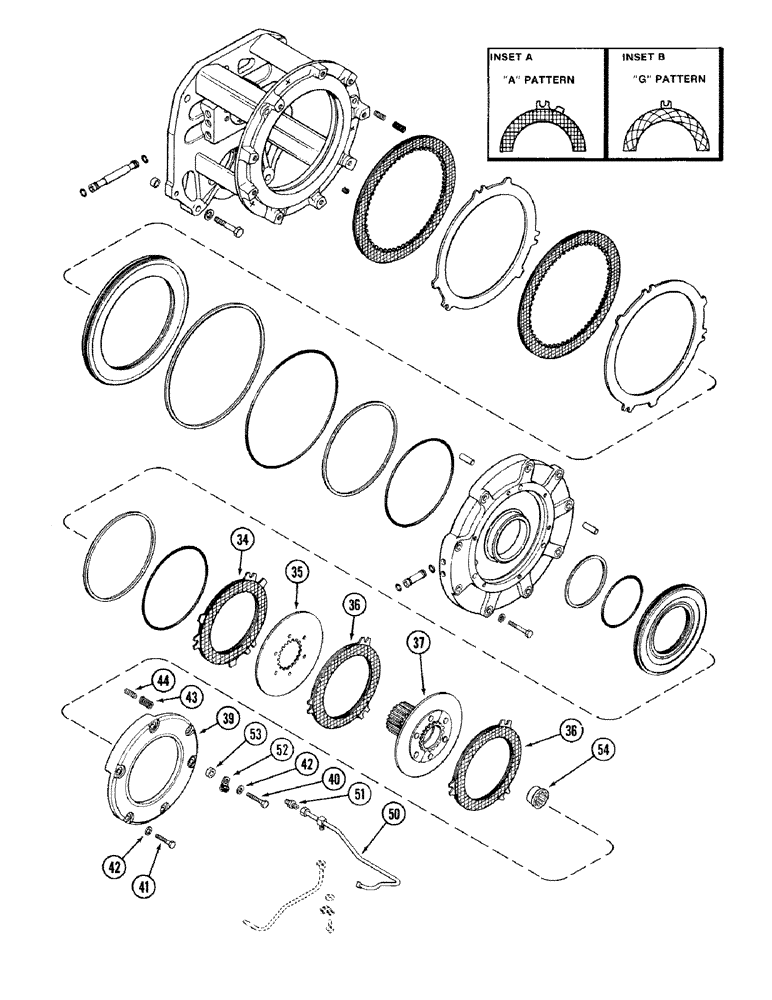 Схема запчастей Case IH 2394 - (6-032) - TRANSMISSION, (C1) AND (C4) CLUTCHES, PRIOR TO TRANSMISSION SERIAL NO. 16260432 (CONTINUED) (06) - POWER TRAIN