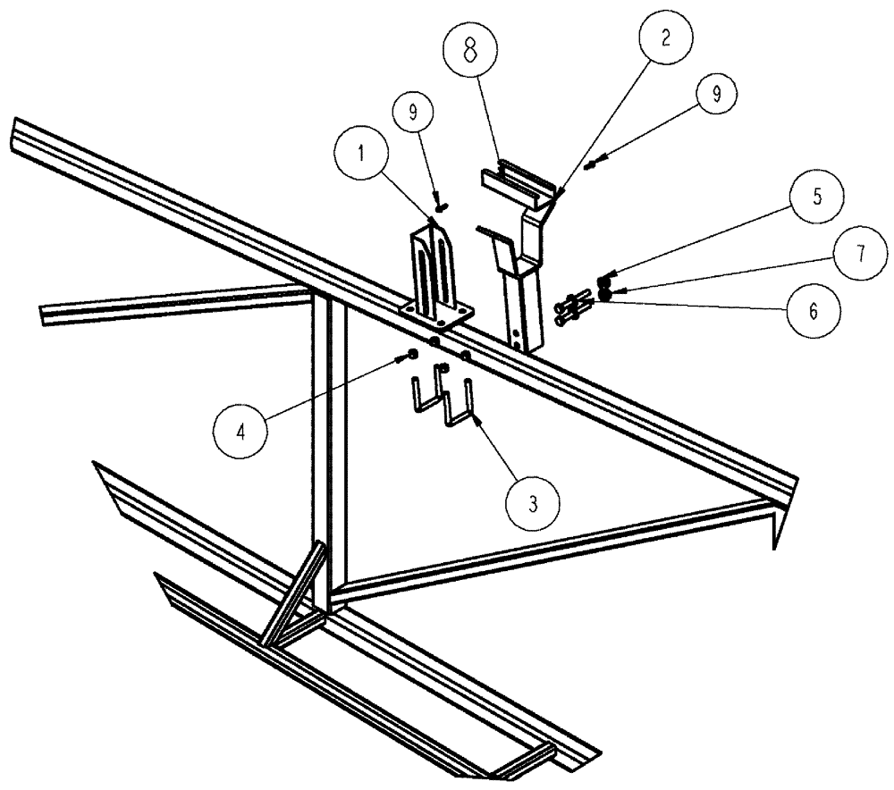 Схема запчастей Case IH SPX3310 - (08-021) - OUTER CRADLE ASSEMBLY - 90 - 100 (09) - BOOMS