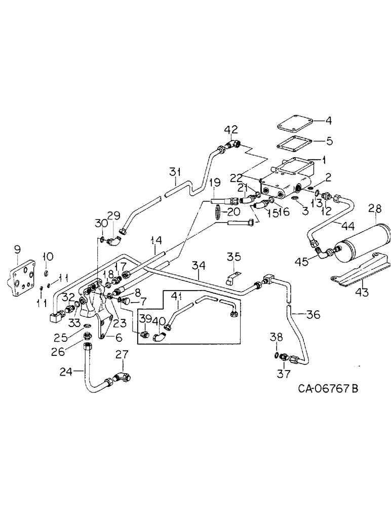 Схема запчастей Case IH 3388 - (10-10) - HYDRAULICS, PRIORITY VALVE AND CONNECTIONS (07) - HYDRAULICS