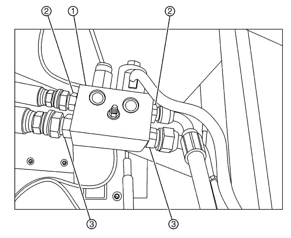 Схема запчастей Case IH 3150 - (06-029) - MANIFOLD W/ADAPTERS ASSEMBLY Hydraulic Plumbing