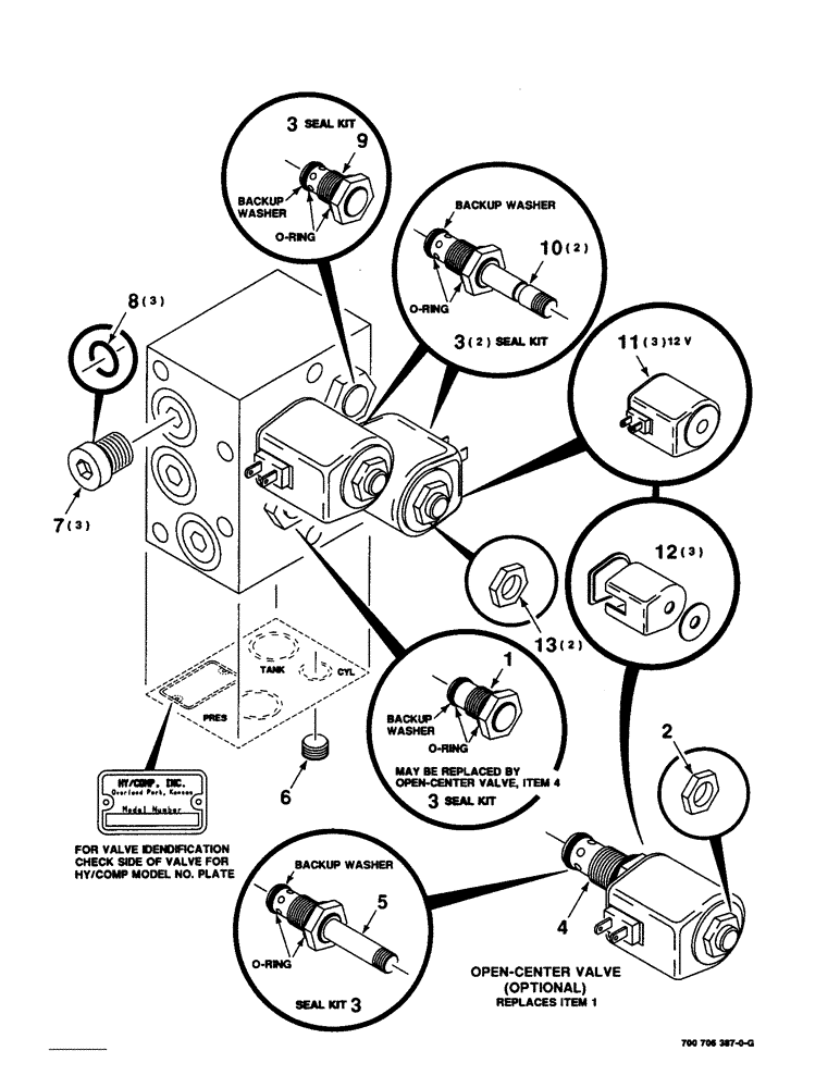 Схема запчастей Case IH 8590 - (8-06) - HYDRAULIC CONTROL VALVE ASSEMBLY, BALE DENSITY, 700706387 CONTROL VALVE ASSEMBLY COMPLETE (07) - HYDRAULICS