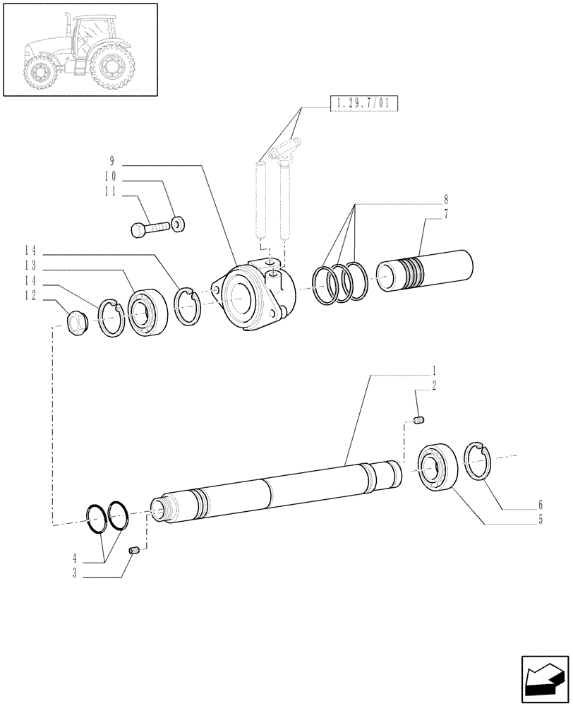 Схема запчастей Case IH PUMA 180 - (1.32.5[01]) - (VAR.147-571) FULL POWER SHIFT TRANS. 19X6 - CLUTCH DELIVERY MANIFOLD DRIVINGSHAFT (03) - TRANSMISSION