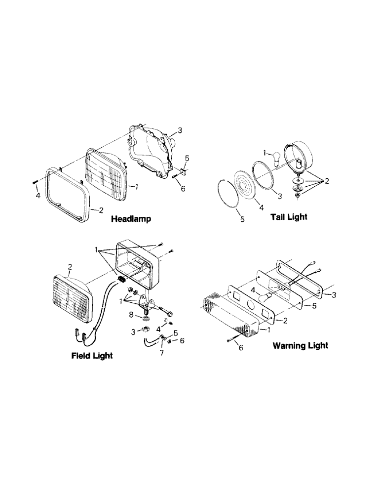 Схема запчастей Case IH STEIGER - (02-15) - LIGHTS (06) - ELECTRICAL