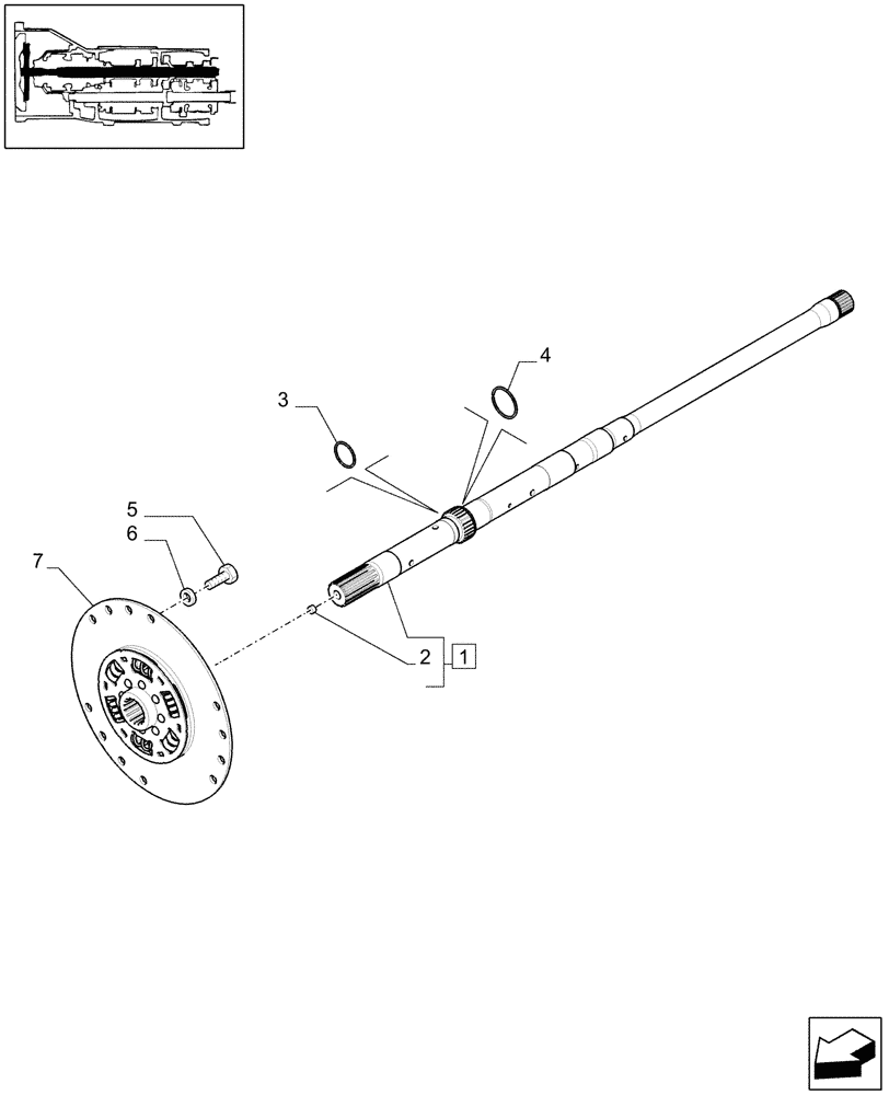 Схема запчастей Case IH MAXXUM 100 - (1.25.3/02) - TRANSMISSION 16X16 - TORSIONAL DAMPER AND INPUT SHAFT (STD + VAR.330283-331245-332245) (03) - TRANSMISSION