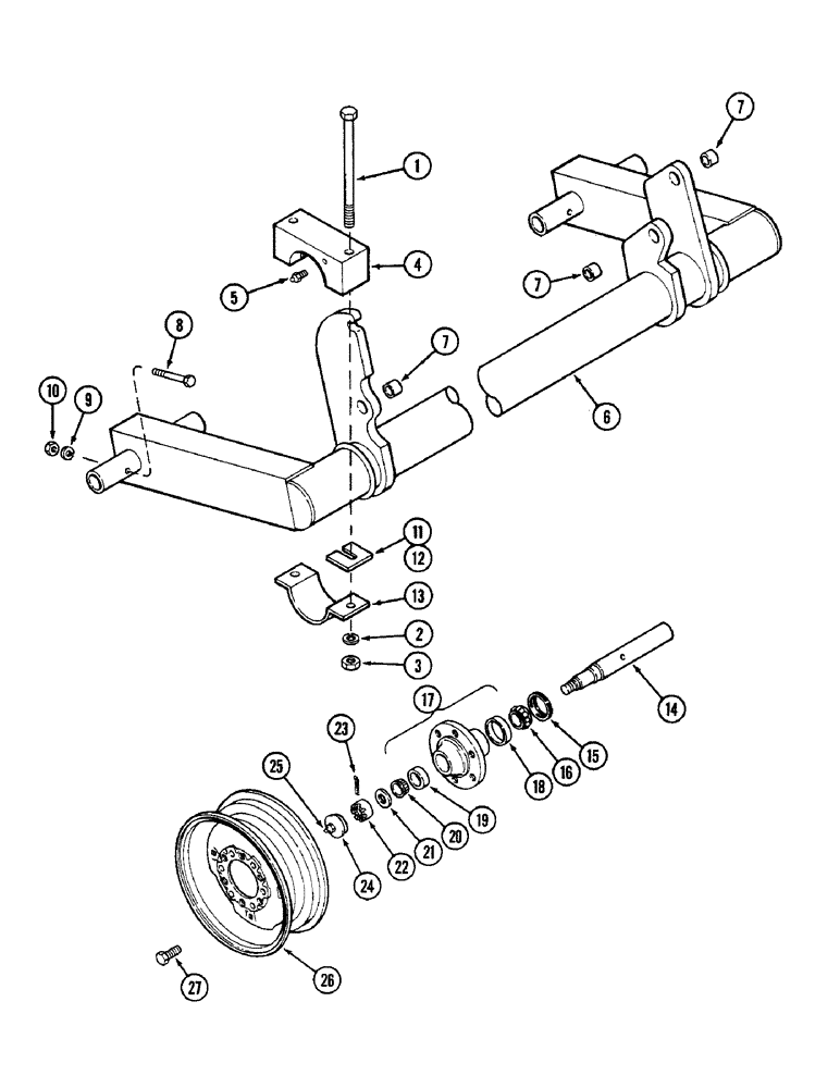 Схема запчастей Case IH RP - (020) - AXLE AND WHEEL 