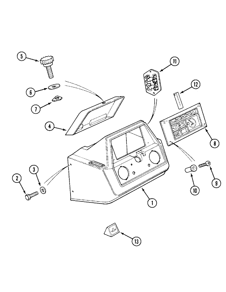 Схема запчастей Case IH 1394 - (9-424) - INSTRUMENT PANEL, TRACTORS WITH CAB (09) - CHASSIS/ATTACHMENTS