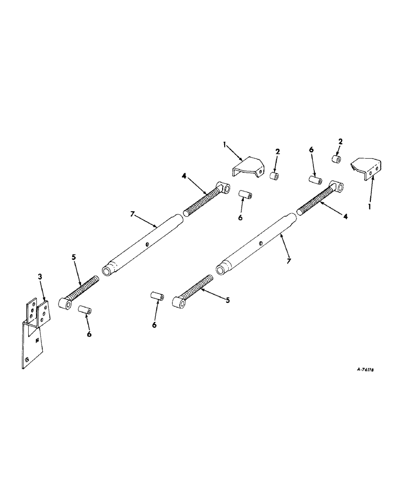 Схема запчастей Case IH 503 - (042) - REEL SUPPORTS, RICE WITH IH OR PICKUP REEL (58) - ATTACHMENTS/HEADERS