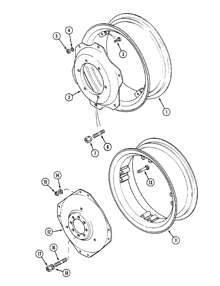 Схема запчастей Case IH 1494 - (5-162) - FRONT WHEELS, MFD TRACTORS, PRIOR TO P.I.N. 11518001 AND AFTER (05) - STEERING