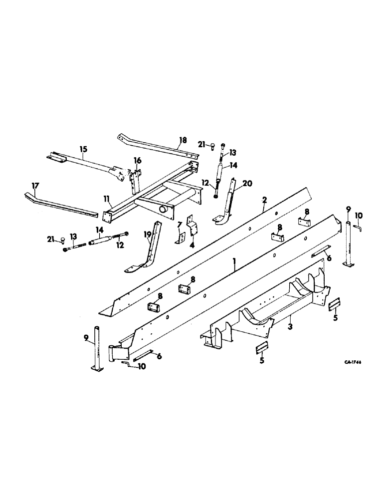 Схема запчастей Case IH 762 - (Q-04) - MAIN FRAME, FRONT EXTENSION AND STAND, SERIAL NO. 510 AND ABOVE (58) - ATTACHMENTS/HEADERS