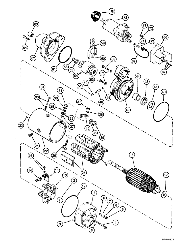 Схема запчастей Case IH 2166 - (4-60) - STARTER ASSEMBLY (06) - ELECTRICAL