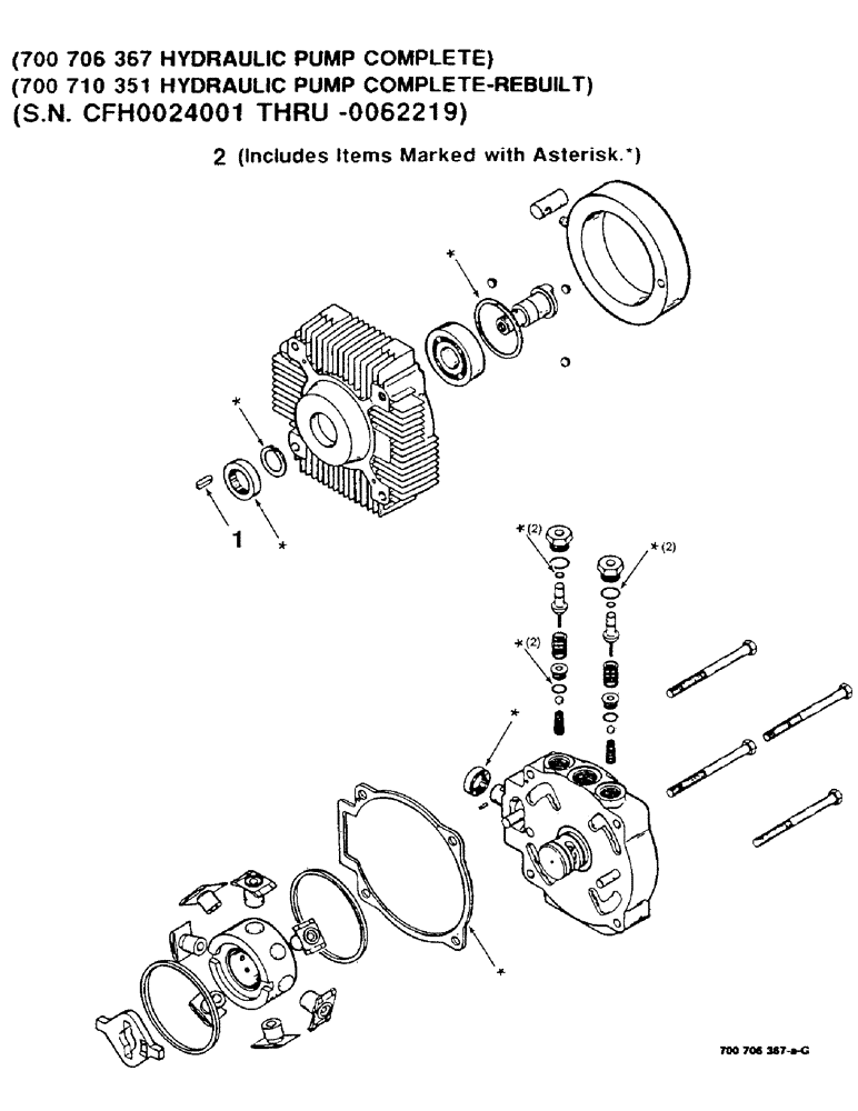 Схема запчастей Case IH 8520 - (9-72) - HYDRAULIC PUMP ASSY (RADIAL PISTON) (700706367 HYDRAULIC PUMP COMPLETE) (S.N. CFH0024001-CFH0062219) Decals & Attachments