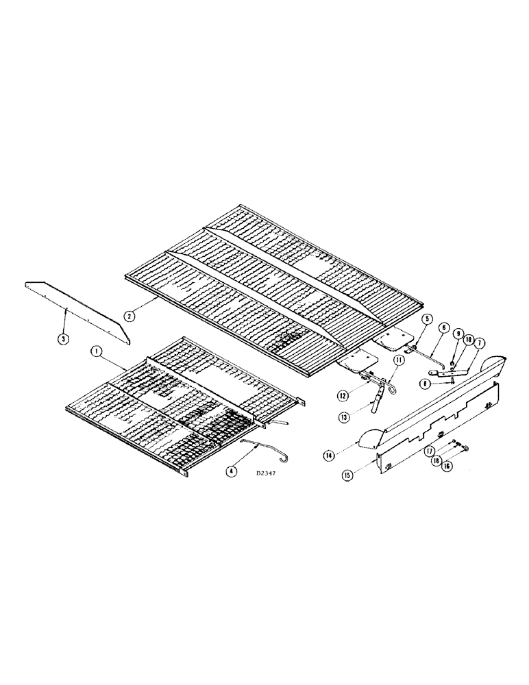 Схема запчастей Case IH 660 - (128) - CHAFFER AND CLEANING SIEVES 