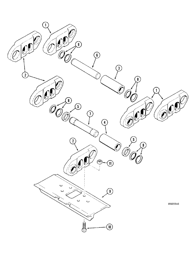 Схема запчастей Case IH 2188 - (6-76) - TRACK CHAIN (03) - POWER TRAIN