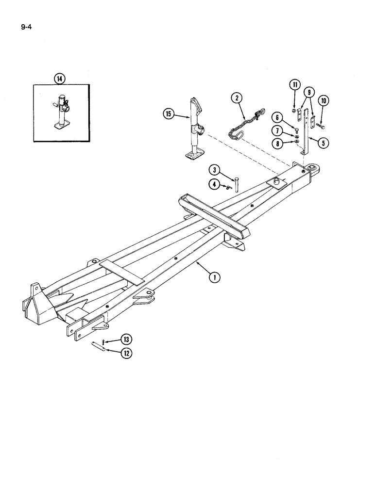 Схема запчастей Case IH 696 - (9-04) - HITCH (09) - CHASSIS/ATTACHMENTS